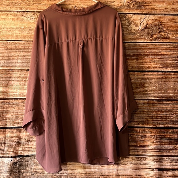 Torrid Mauve Flowy Blouse - Picture 7 of 7